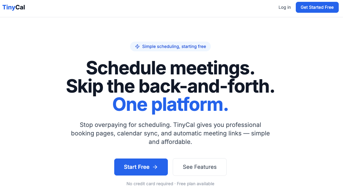 Introducing Tinycal — A Calendly Clone Created and Maintained by AI Agents